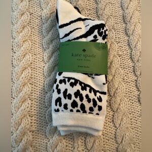 KATE SPADE‎ CREW SOCKS 3-PAIRS Womens Socks /  One Size / New !